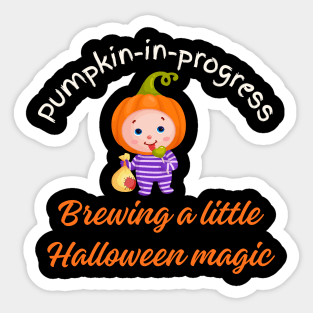 Pregnant Halloween baby Sticker